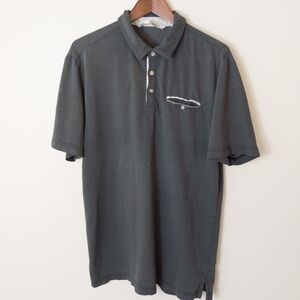 Travis Mathew Polo Shirt Gray Size Large